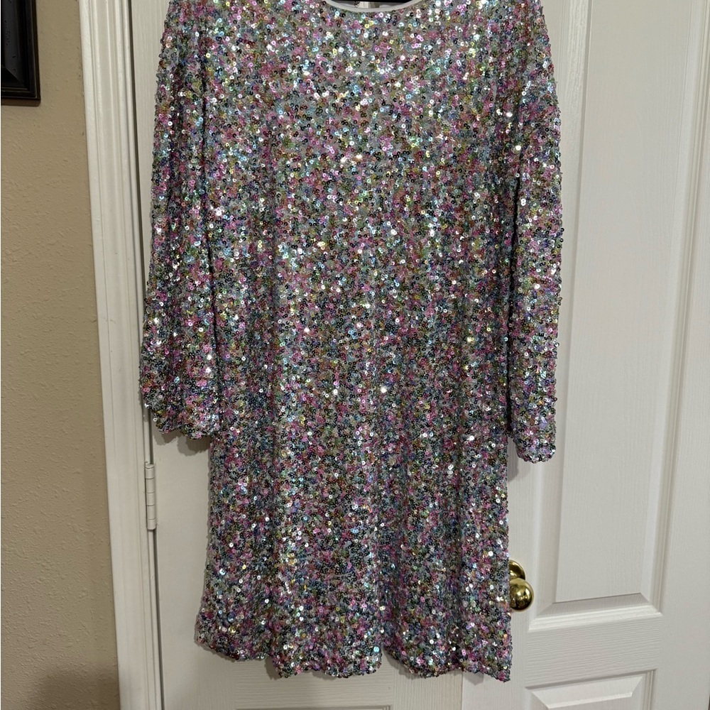 Pink Lily Glittering Kids Dress